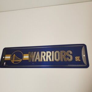Golden State Warriors Metal License Plate Sign – NBA Official – Wall Decor